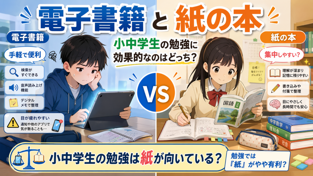 Digital books vs paper books for students