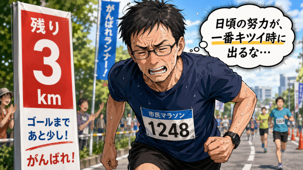 Final stretch of determination