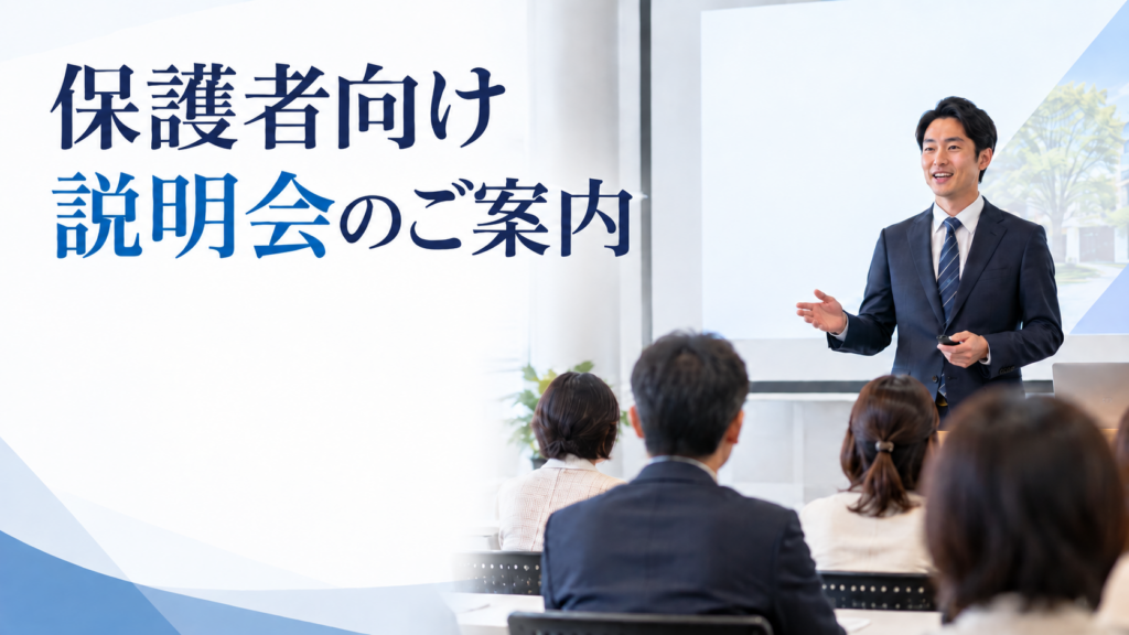 保護者向け説明会」のご案内 – 猿田塾